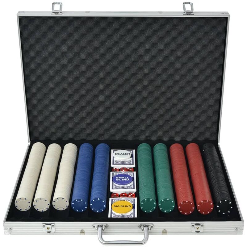

Juego de Poker con 1000 fichas y maletin de aluminio
