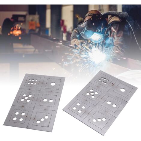 Juego de prácticas de metalurgia [2 cupones de práctica de soldadura] Placas metálicas de 6 caras para practicar – Juego para mejorar las habilidades de soldadura de acero
