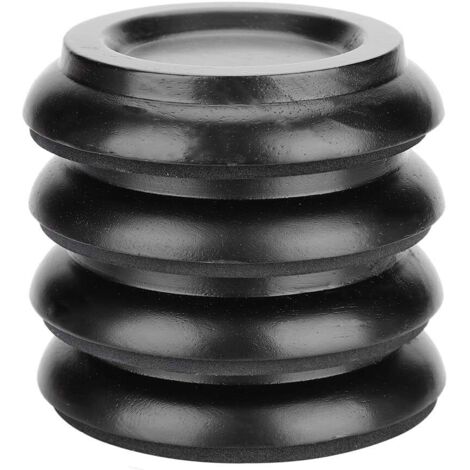 Juego de protectores de suelo para piano de 4 piezas: almohadillas para ruedas, almohadillas redondas de madera de haya para ruedas de piano, accesorios para ruedas de piano de pie, color negro