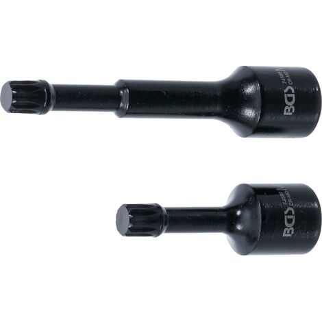 Juego de puntas de vaso especial de impacto  12,5 mm (1/2")  dentado múltiple interior (para XZN) M12  para VAG  2 piezas