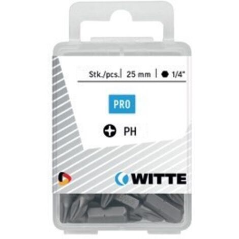 Juego de puntas WITTE Phillips PH2 25 Unidades 25 Piezas