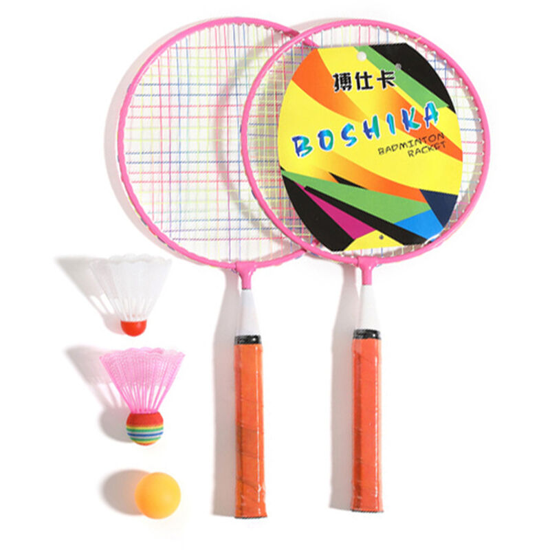 

Juego de raquetas de badminton para ninos Juego de badminton duradero para ninos Juego de deportes en interiores y exteriores con 2 badminton y 1