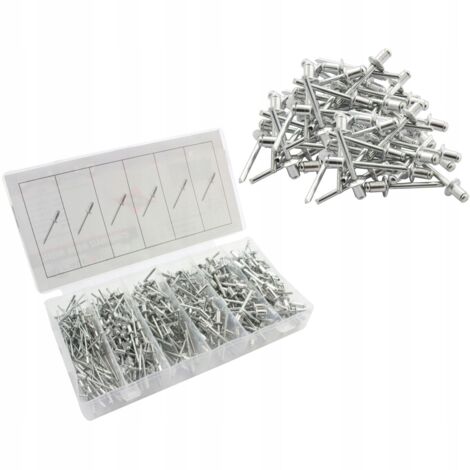 Juego de remaches de aluminio ciegos con pistola de remaches manual 400 piezas 2,4 -4,8
