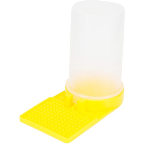 Juego de riego de plástico transparente y amarillo con 4 bases y 4 vasos – equipo de apicultura