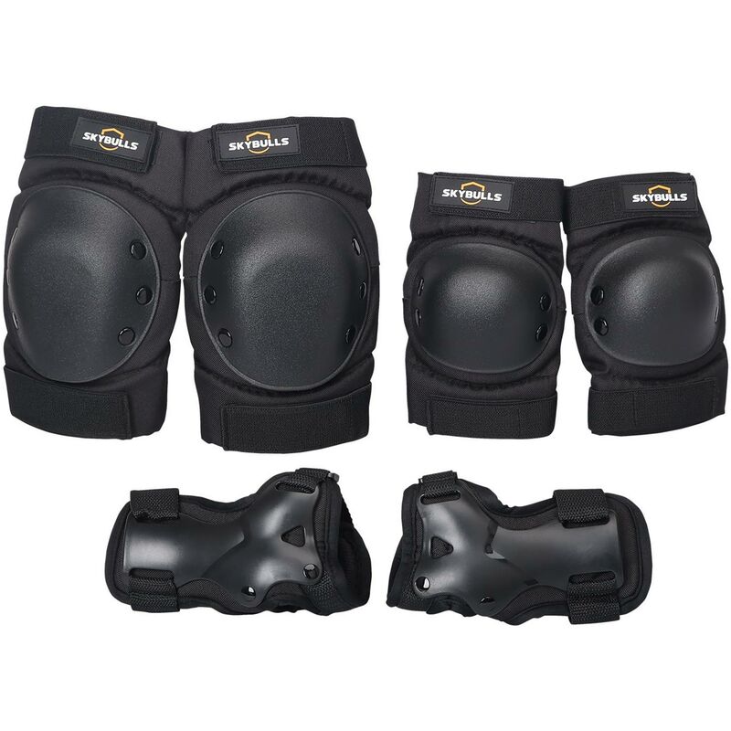 

Juego de rodilleras gruesas, 6 en 1, kit protector, rodilleras, coderas, munequeras, equipo de proteccion, juego de protectores de seguridad para