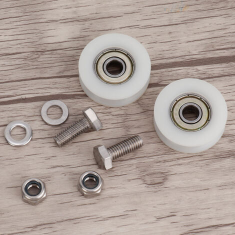 Juego de rodillos de repuesto para puertas de invernadero Elite, 30 mm de diámetro, fabricado en plástico, incluye rodillos, tornillos y tuercas.