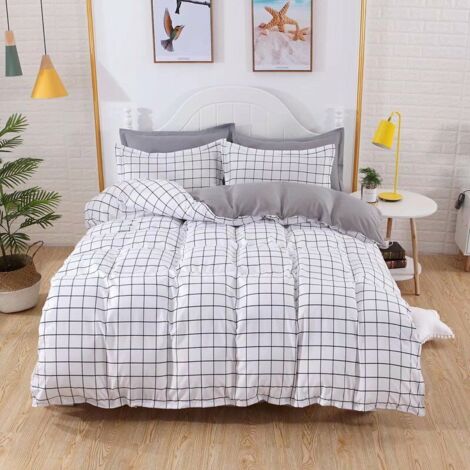 Juego de ropa de cama de cuatro piezas de algodón puro para dormitorio/habitación de invitados, 150200 cm.