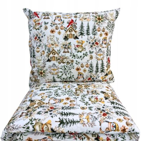 JUEGO DE ROPA DE CAMA NAVIDEÑA 160x200 ALGODÓN, FABRICANTE POLACO, GRUESO