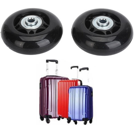 [Juego de ruedas de repuesto para maleta] Rueda giratoria universal de PU de 64x24 mm con herramienta de montaje (2 unidades)