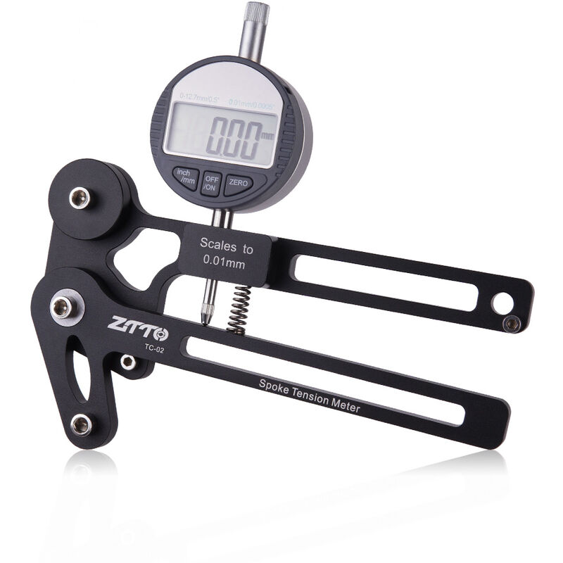 

Juego de ruedas de tensiometro de radios de bicicleta, herramientas de bicicleta de tensiometro de calibracion,Reloj electronico negro