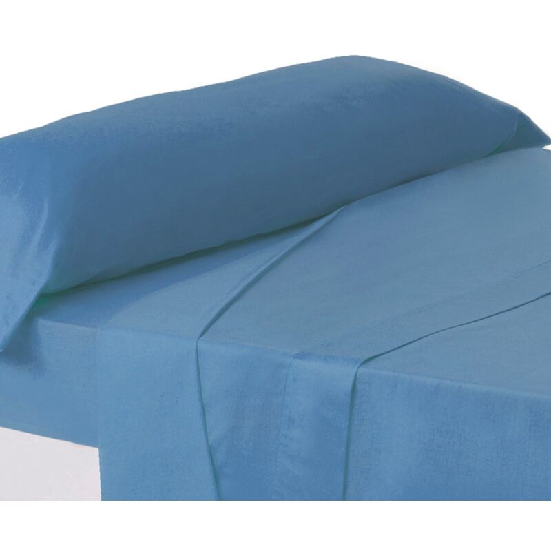 

Juego de sábanas azules de algodón y poliéster para cama de 135 cm