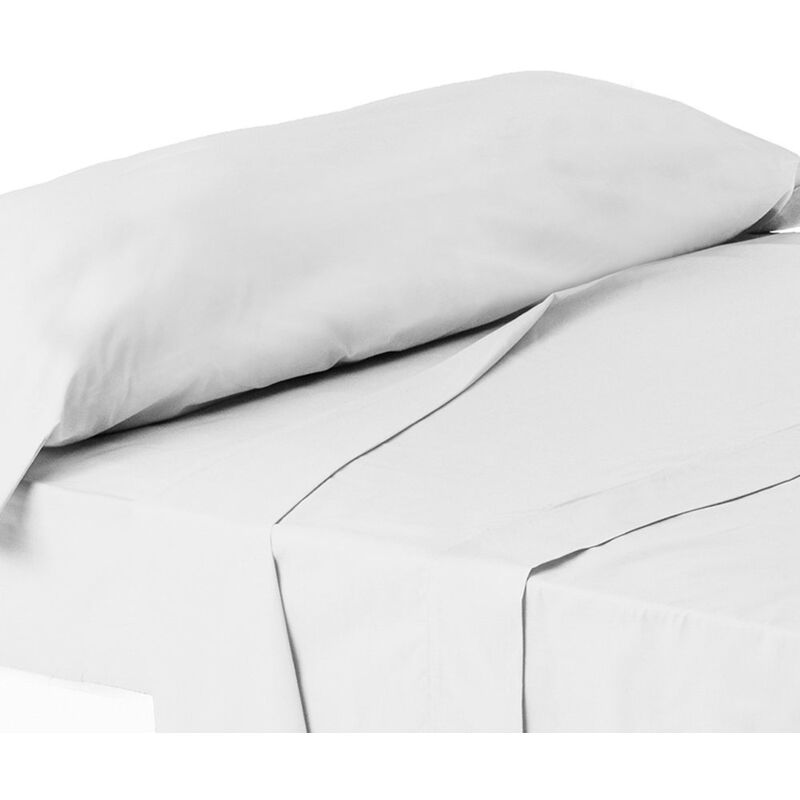 

Juego de sábanas blancas de algodón y poliéster para cama de 135 cm