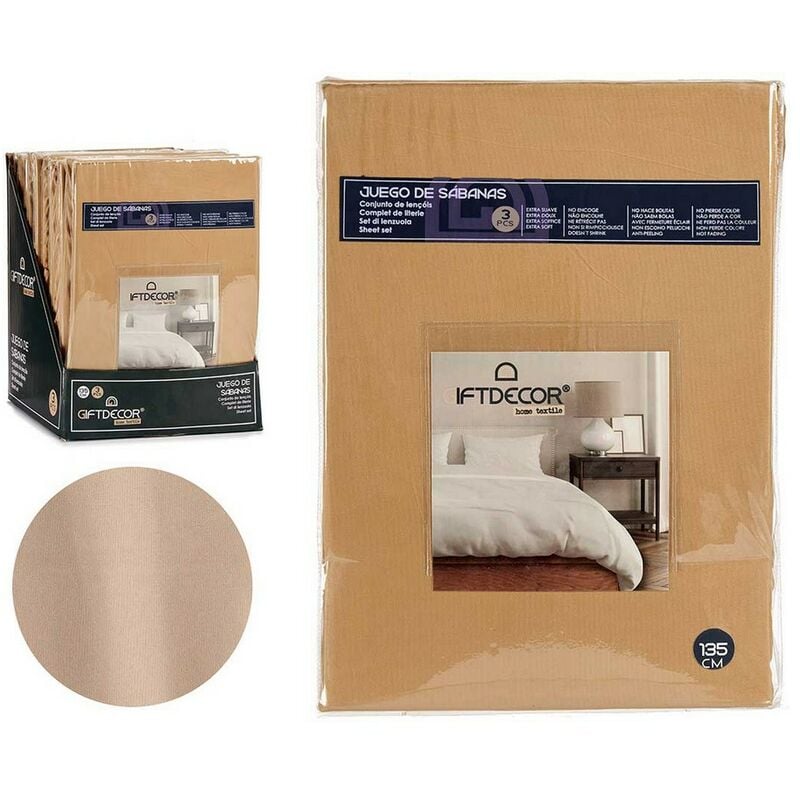 

BHD - Juego de Sábanas Cama de 135 Beige (3 Piezas)