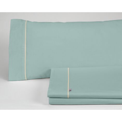 Juego de sábanas color aqua - Cama de 135/140 (3 piezas) - 100% algodón - 144 hilos. Gramage: 115
