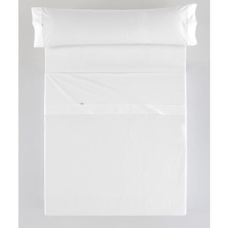 Juego de sábanas color blanco - Cama de 105 (3 piezas) - 100% algodón - 200 hilos
