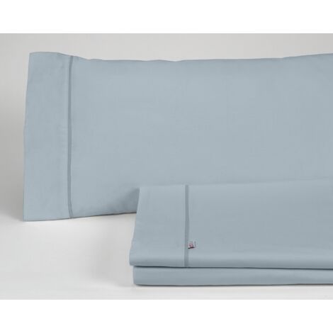 Juego de sábanas color plata - Cama de 135/140 (3 piezas) - 100% algodón - 144 hilos. Gramage: 115