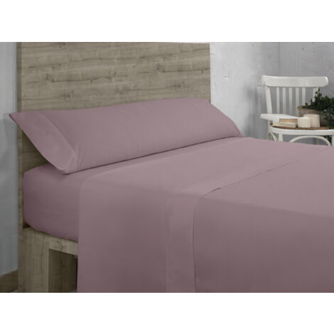 Juego de sábanas de algodón orgánico de 200 hilos, color néctar. Cama de 105 cm