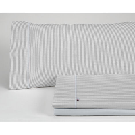 Juego de sábanas Greta color perla - Cama de 90 (3 piezas) - 100% algodón - 200 hilos. Gramage: 125