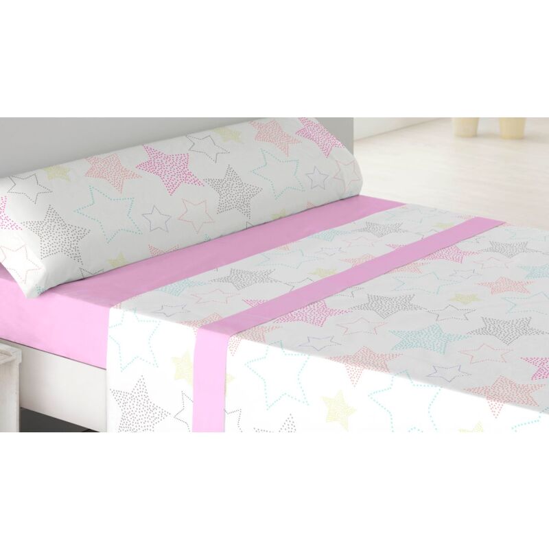 

Juego de Sabanas Infantil Coralina Estrellas Rosa Cama 90