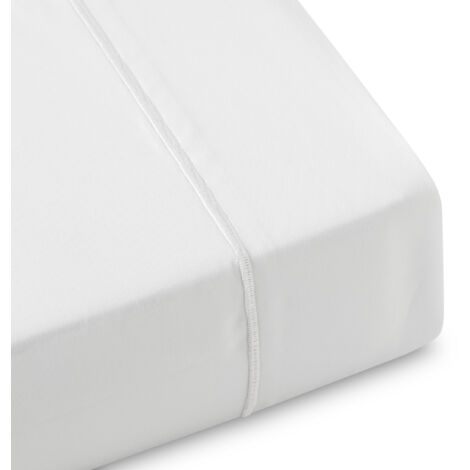 Juego de sábanas Liso 500H color blanco. Cama de 105 cm. 3 piezas