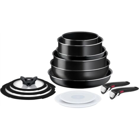 Juego de sartenes tefal ingenio easy cook clean de 13 piezas.