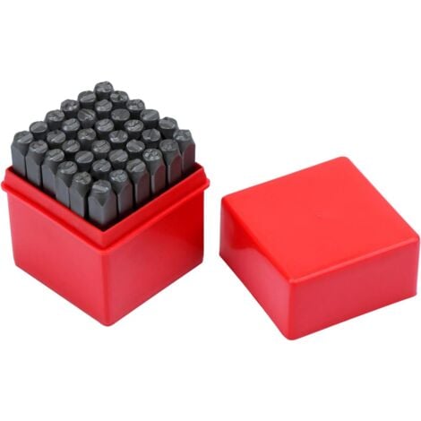JUEGO DE SELLOS DE LETRAS Y NUMEROS (PUNZONES DE MARCAJE) 36 PZS