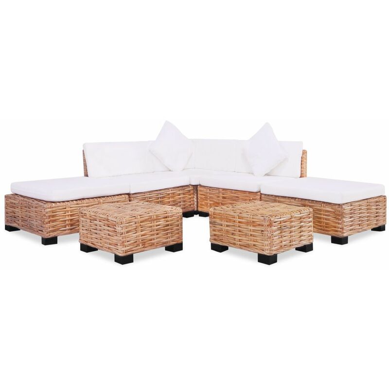 

Juego de sofas de 18 piezas ratan natural