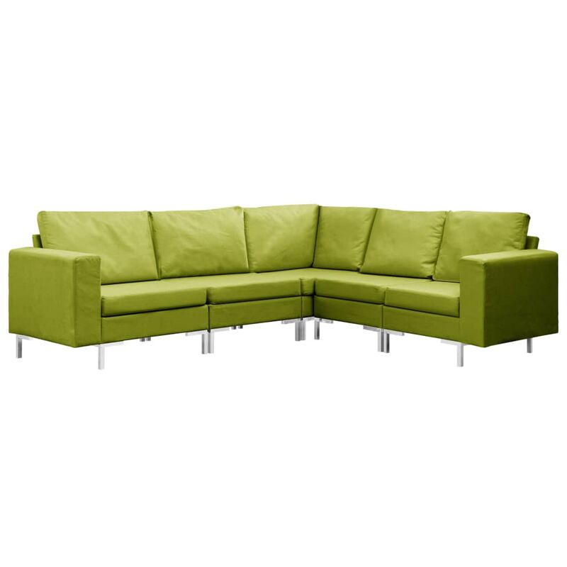 

Juego de Sofás 5 Piezas de Tela Verde - Verde - Vidaxl