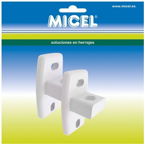 Soporte Para Eje De Toldo Micel - Para Pared, Blanco, 2 Unidades, 65x50x185 Mm
