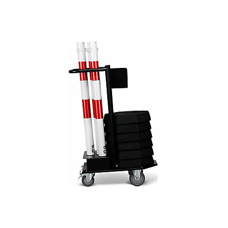 Juego de soportes para cadenas con carro de transporte  6