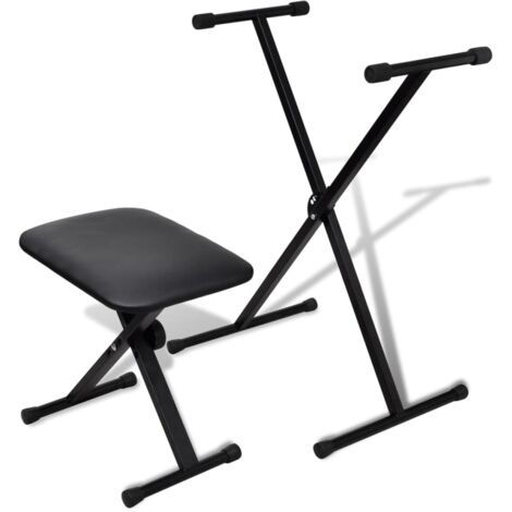 Juego de taburete y soporte ajustable para teclado