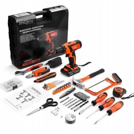 Juego de taladro-atornillador 21V 2Ah + accesorios KD3356