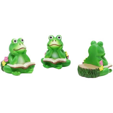 Juego de tapetes de plantación Frog (3 piezas) – Soporte creativo y decorativo para jardín y hogar, material duradero.