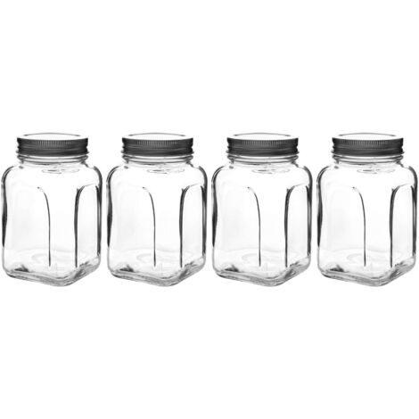 Juego de tarros de almacenamiento Set 8,5 x 8,5 x 14 cm / 660 ml (4 Pieces)