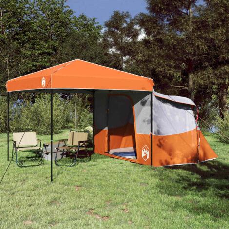 Juego de Tienda de Camping 2 pcs Naranja Tafetán y Tela