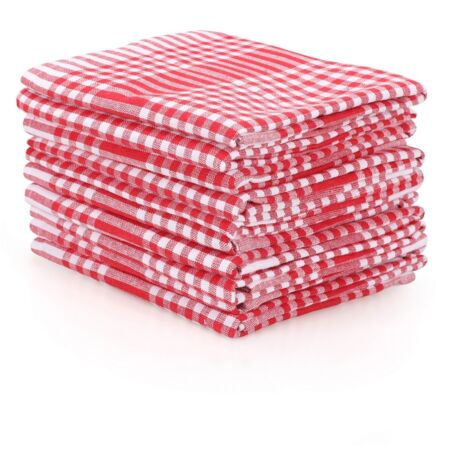 Juego de toallitas Set 100% Algodón Rojo Blanco 170 gr/m²