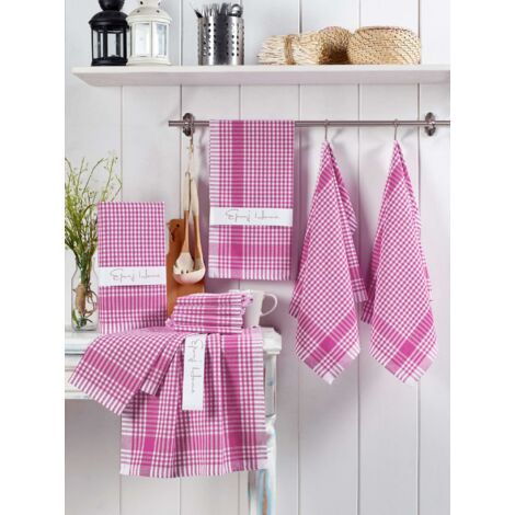 Juego de toallitas Set 80% Algodón 20% Poliéster Rosa