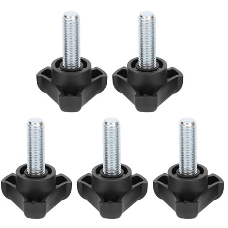 Juego de tornillos con mango de plástico, cabeza Triangular, accesorio de tornillo de apriete, M10, 30mm, 5 uds.