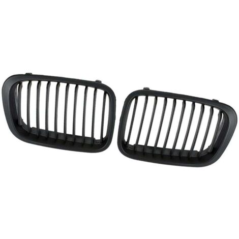 Juego de un par (2) de rejillas negras mate para BMW E46 Serie 3 de 4 puertas (1998-2001)
