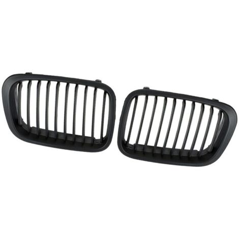 Juego de un par (2) de rejillas negras mate para BMW Serie 3 E46 de 4 puertas (1998-2001)