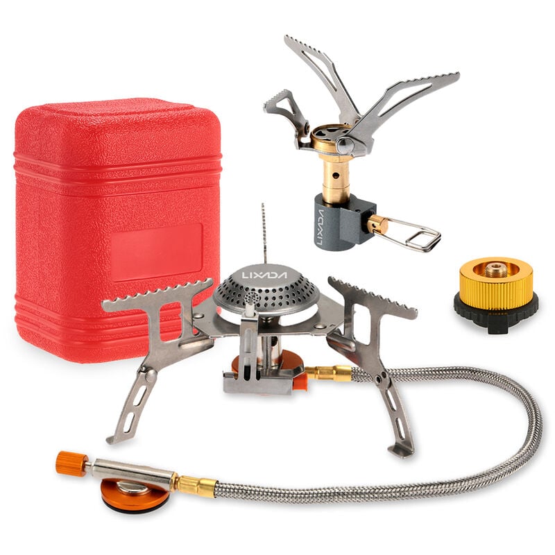 

Juego de utensilios de cocina portatil para acampar 3000W, mini estufa de bolsillo plegable - Lixada