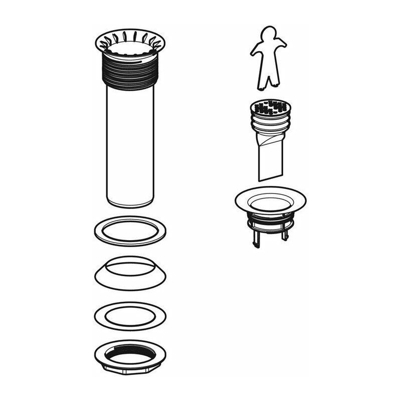 

Juego de vaciado para urinarios sin agua