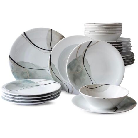 Juego de vajilla Set 100% Porcelana Multicolor