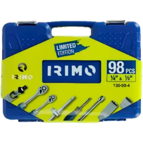 Juego de vasos de 98 piezas de 1/4" y 1/2" Irimo