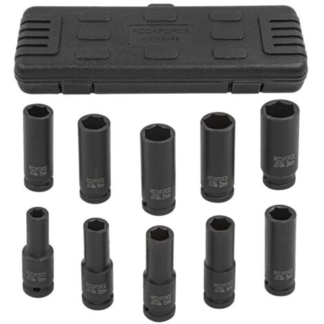 Juego de vasos de impacto largos 1/2"" 10-24mm