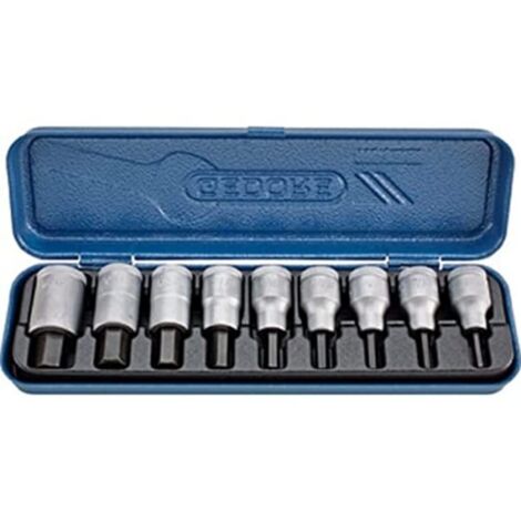 Juego de vasos destornilladores 1/2" 9 pzas AF