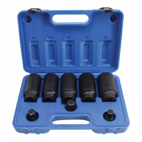 Juego de vasos impacto de 12 caras 30, 32, 34, 35, 36 mm para bujes y puntas allen
