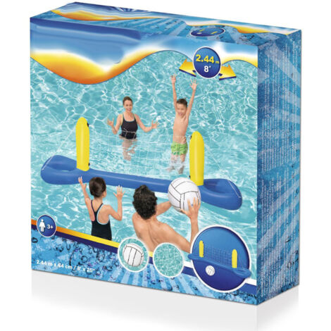 Juego de voleibol para piscinas inflables, PVC reforzado, seguro, 52133, completo, portátil.