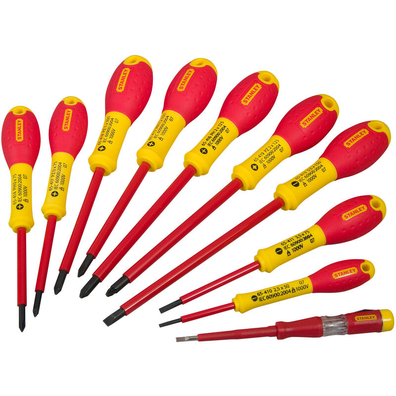 

Stanley ® - Stanley 0-62-573 Juego 10 Piezas Aislados Plana/Pozidrivee/ Phillips