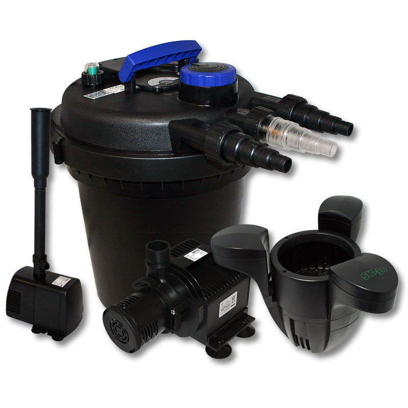 

Juego Filtro presión 6000l 11W UV Clarificador 65W Bombeo Fuente Skimmer 506